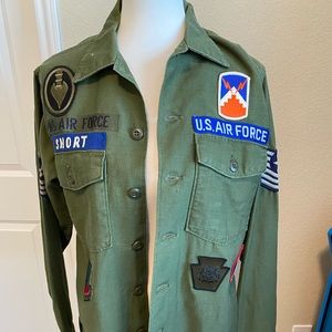 NWOT ICONS Button front military jacket